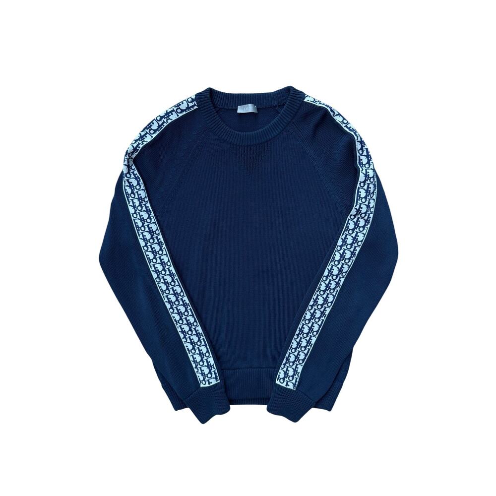 Size S - Dior Oblique Knit Blue Sweater